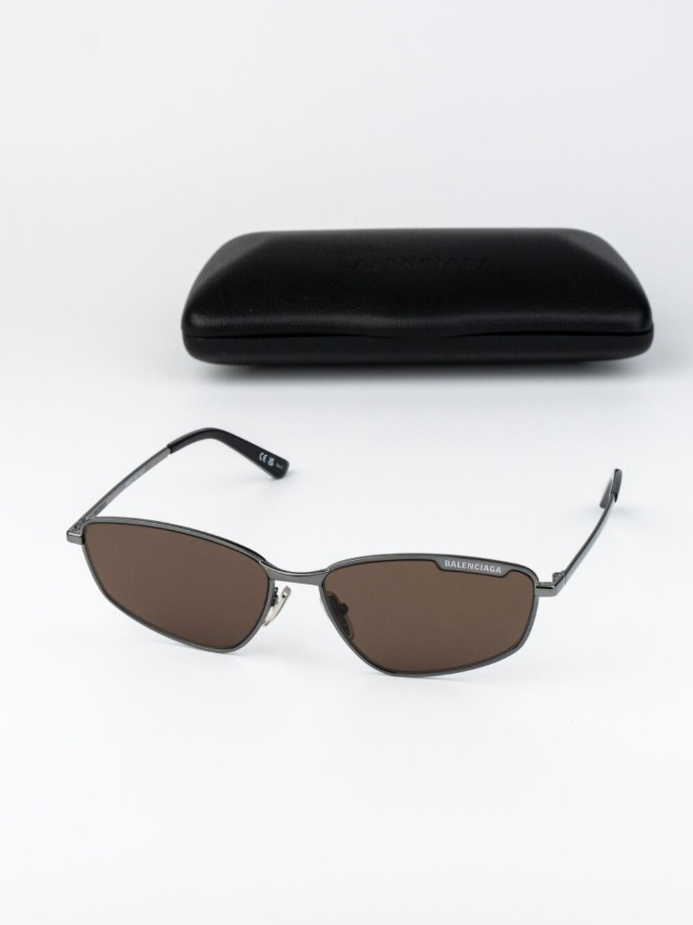 Balenciaga Women Sunglasses Ruthenium Brown BB0277S 002 NEW AUTHENTIC